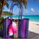 Carteras tejida grande Rayas Fucsia Morado