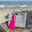 Cartera tejida pequeña plateado
