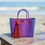 Cartera tejida pequeña morado/vino/naranja