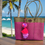 Carteras tejida grande Fucsia Dorado